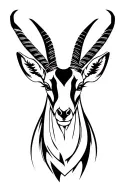 Gazelle head tattoo design idea
