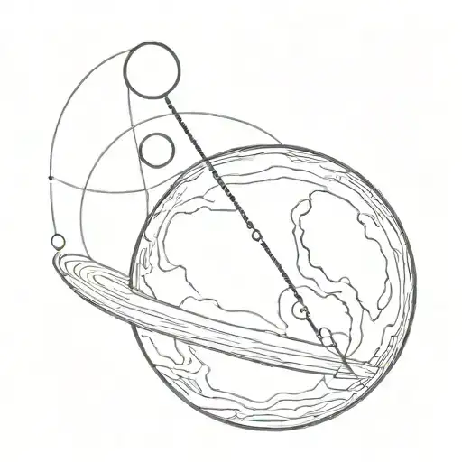 pluto planet tattoo design idea