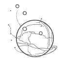 pluto planet tattoo design idea