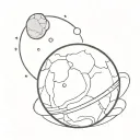 pluto planet tattoo design idea