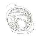 pluto planet tattoo design idea