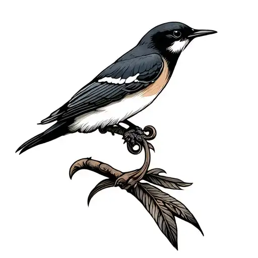 traditional swallow tattoo design idea