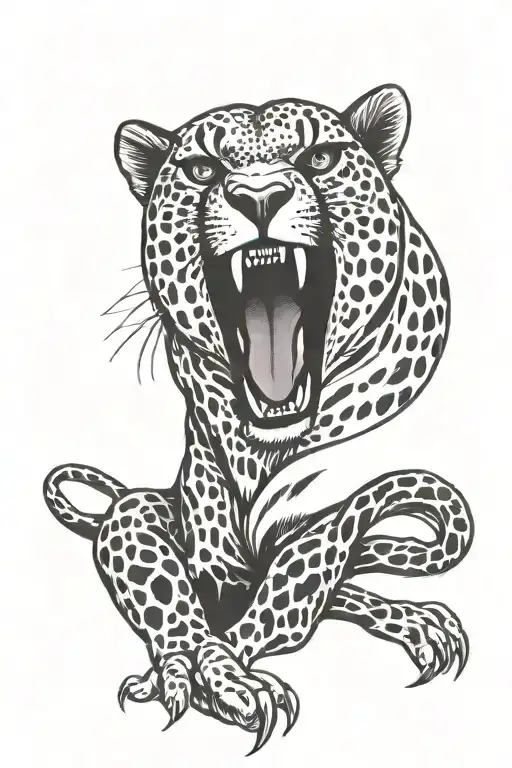 cheetah claw mark tattoo design idea