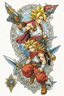 Chrono Trigger videogame tattoo design idea