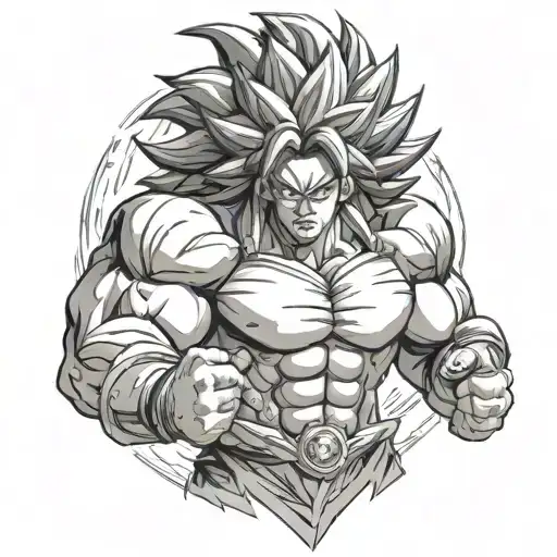 Broly tattoo design idea