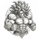 Broly tattoo design idea