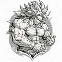 Broly tattoo design idea