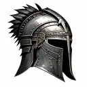 Gladiator helmet tattoo design idea