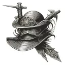 STRAW HAT RONIN tattoo design idea