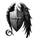St Michael Shield tattoo design idea