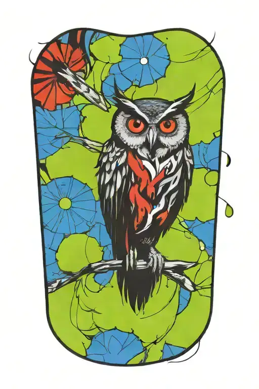 phoenix / owl tattoo design idea