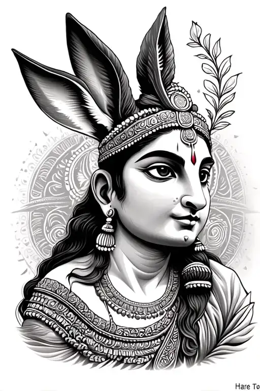 Hare Krishna hare ram tattoo design idea