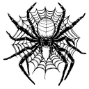 Spider with big web knee cap  tattoo design idea