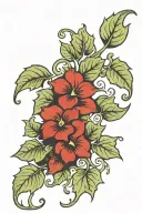 climbing ivy vines tattoo design idea