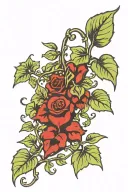 climbing ivy vines tattoo design idea