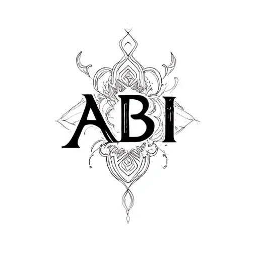 abi name hidden tattoo design tattoo design idea