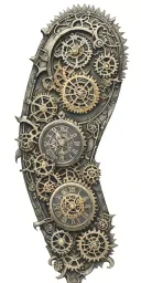 Steampunk clock with gears tattoo design idea