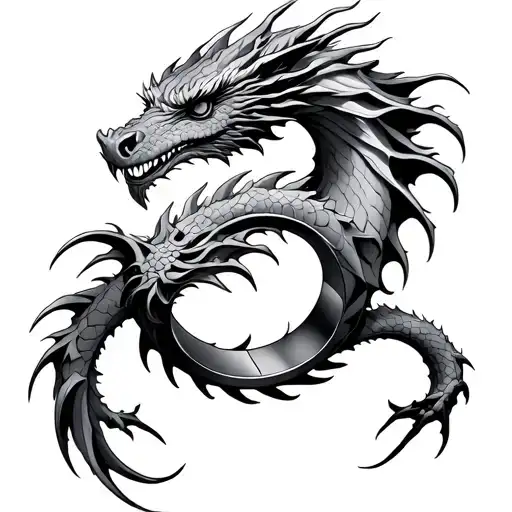 Utoby Ring Dragon Tattoo Design Blueprint tattoo design idea