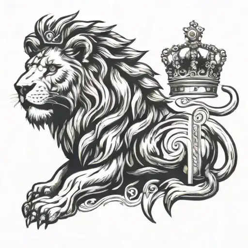 University of Chile team and a lion with a crown tattoo design idea