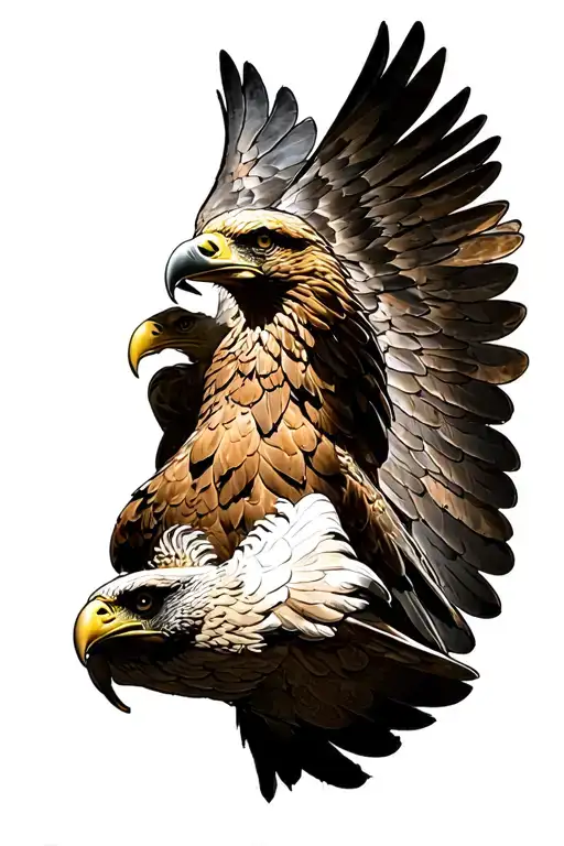 Roman eagle above the Colosseum tattoo design idea