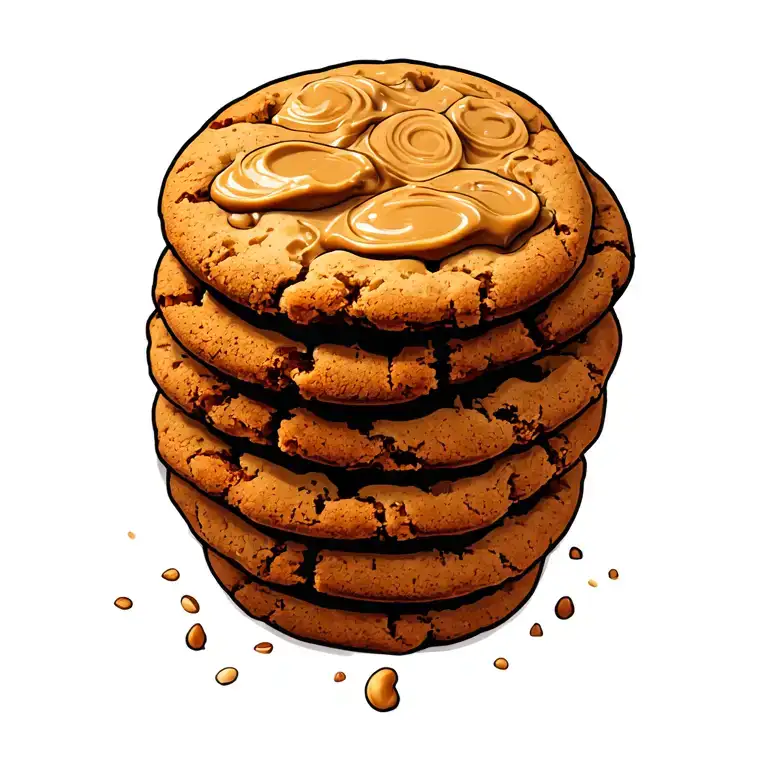 peanut butter cookies tattoo design idea
