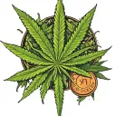 420 made out of weed tattoo design idea