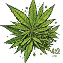 420 made out of weed tattoo design idea