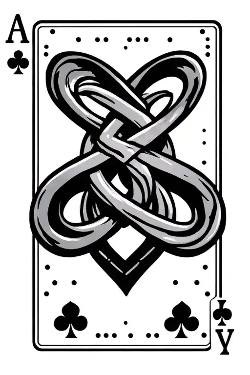 cribbage board intertwined tattoo design idea