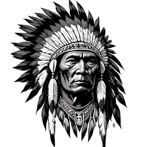 Blackfoot Indian tattoo design idea