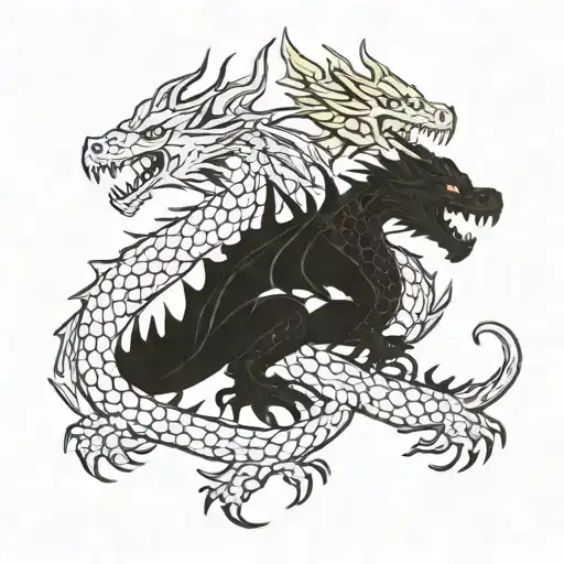 three headed dragon osrs tattoo design idea