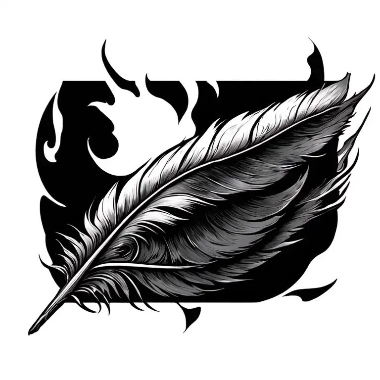 Feather tattoo design idea