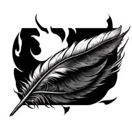 Feather tattoo design idea