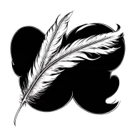 Feather tattoo design idea