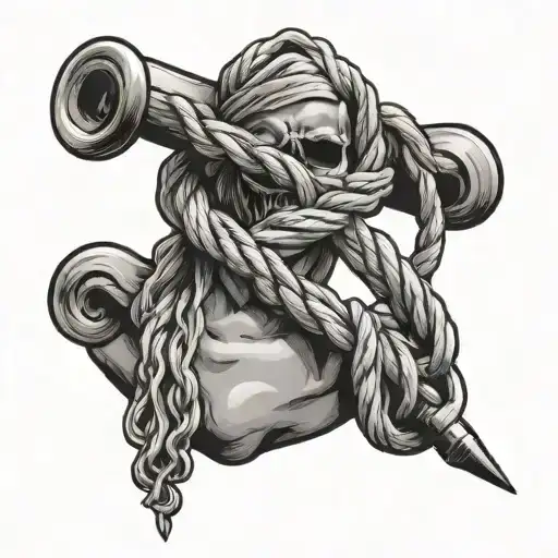 Sucide noose tattoo design idea