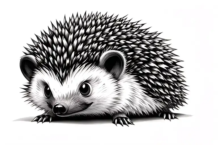 Hedgehog tattoo design idea