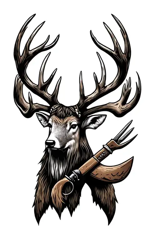 idaho forest hunting weapons incorporated tattoo design idea