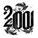 2000 written tattoo design idea