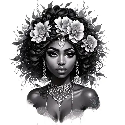 Oshun tattoo design idea