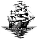 Burns Saying ships tattoo design idea