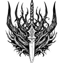 shiv trident tattoo design idea