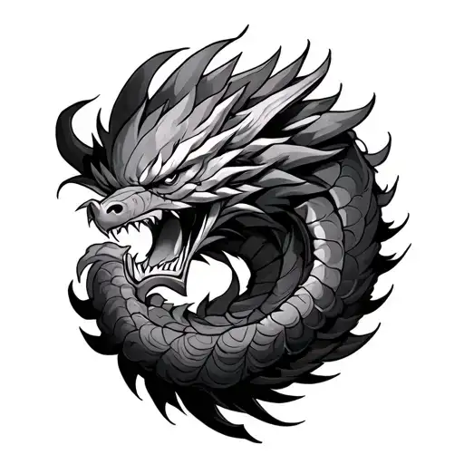 shen long of dragon ball mexican tattoo design idea