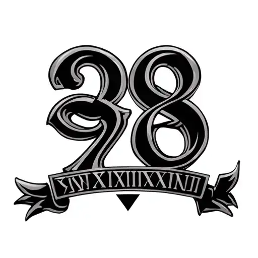 1978 Roman Numerals tattoo design idea