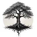 poison tree growing tattoo design idea