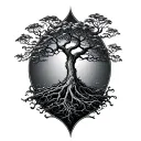 poison tree growing tattoo design idea