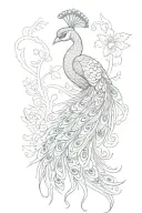 Peacock tattoo design idea