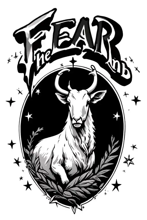 It would be a front fore arm tatoo that says "fear the lamb" and then it would have a couple star of bethlehems around tattoo design idea