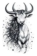 Taurus and Aquarius tattoo design idea