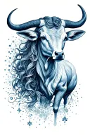 Taurus and Aquarius tattoo design idea