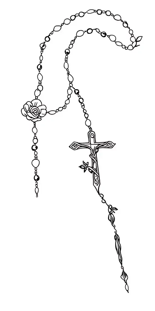 rosary tattoo design idea