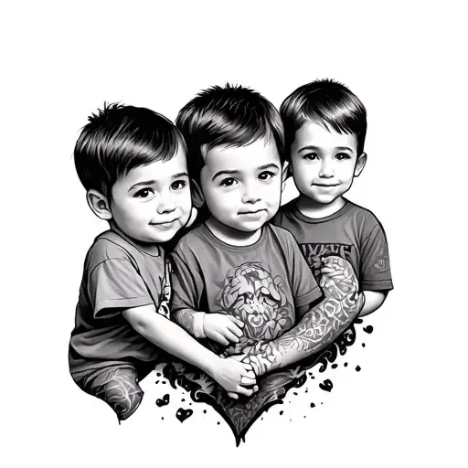 Grandkids tattoo design idea